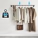 BOSHANGJIA Industrial Pipe Clothes Rack Wall Mounted Clothing Rack Set of 2,38.2 Inches Heavy Duty Iron Garment Rail,Space-Saving Hanging Rod for Laundry Room,Bedroom,Closet Storage