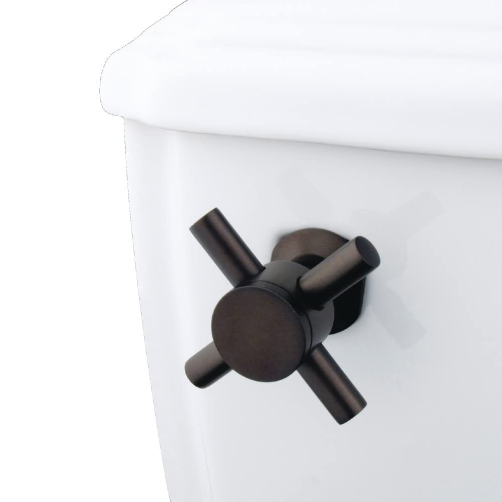 Kingston Brass KTDX5 Concord Çapraz Tank Kolu, Yağ Ovuşturulmuş Bronz, 7,5 cm Sap Uzunluğu