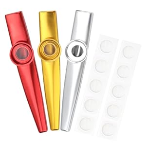 Lotbun Kazoo 3 Piezas, Kazoo Instrumento,turuta, Kazoo De Metal, Para Eventos Musicales, Fiestas Y Relajación