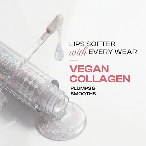 Image of Dream Beauty Solace Lip Gloss | Clear Gloss | Non-sticky transparent vegan collagen lip gloss with Hyaluronic Acid and Vitamin E for Hydrated, Plump and Smooth Lips | Luxurious Application Long-Lasting Soft and Fuller Lips | 4.7 ml (Luna)