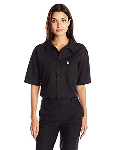 Uncommon Threads Unisex Utility Chef Shirt with Snaps, Black, XS 0950-0101