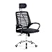 RMF Sedia Ufficio Ergonomica Professionale Reclinabile, Sedia Scrivania in Rete con Seduta Comoda e Rilassante - Poltrona Relax Ufficio con Ruote Girevoli Altezza Regolabile Nero
