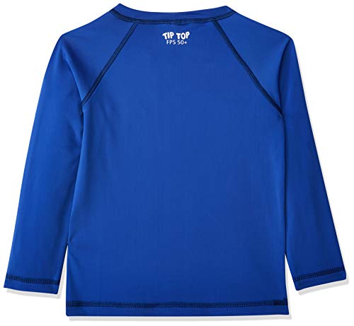 Camiseta Manga Longa Praia, Tip Top, Criança Unissex, Azul (Marinho Claro), 3T