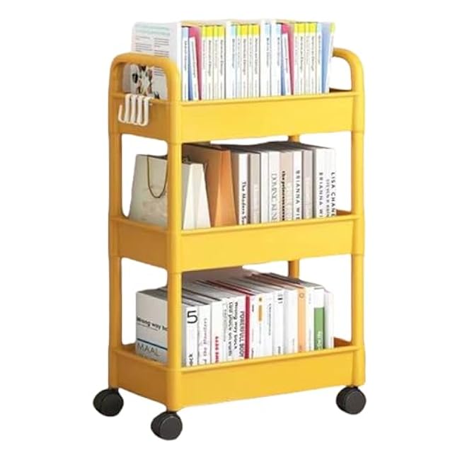 3 Layer Rolling Storage Cart Organizers for Kitchen Bathroom Shelving Unit with Wheel Mobile Rack Movable Bathroom Shelf-OicHQEeY