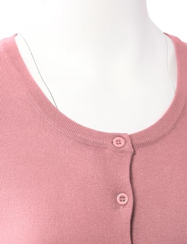 Image of Allsense Women's Long-Sleeve Crewneck Cardigan | Classic Button Down Sweater, Soft Fine Knit, Lightweight