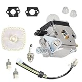 raseparter Carburetor Replacement for 2 Cycle Mantis 7222 7222E 7222M 7225 Tiller Cultivator Zama C1U-K54A with Air Fuel Filter Gasket