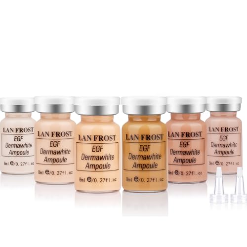BB Facial Glow Serum Starter Kit Hyaluronsäure Essenz Foundation Skin Care Kit 8ml 6pcs Kombiniert mit Niacinamid und Peptiden zur Aufhellung des Hauttons Anti-Aging Foundation 6-Color Mix Pack