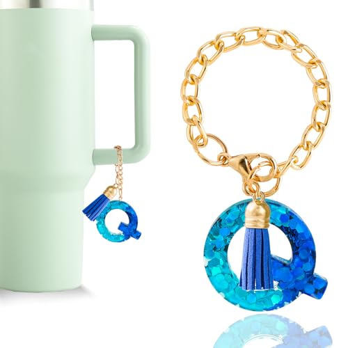 Image of Letter Charm Accessories for Stanley Cup 1 PCS Cute Initial Keychain Handle Charm for Stanley Tumbler for Women