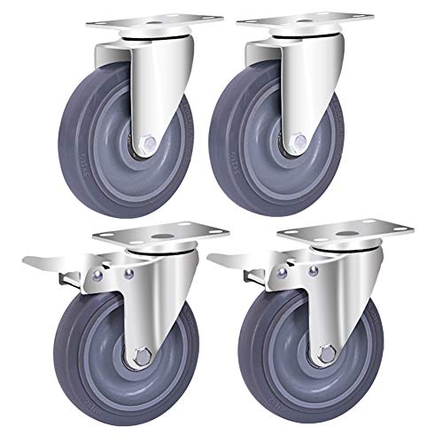 Roulettes pivotantes avec freins roulettes silencieuses caoutchouc roues remplacement etabli