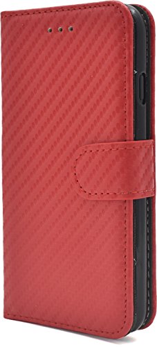 PLATA iPhone7 / iPhone8 / iPhoneSE ��2���� �P�[�X �蒠�^ �J�[�{�� �f�U�C�� �X�^���h �P�[�X �|�[�` �J�o�[ iPhone �A�C�t�H�� 7 8 �y ���b�h �� ���� red �z IP7-5084RD