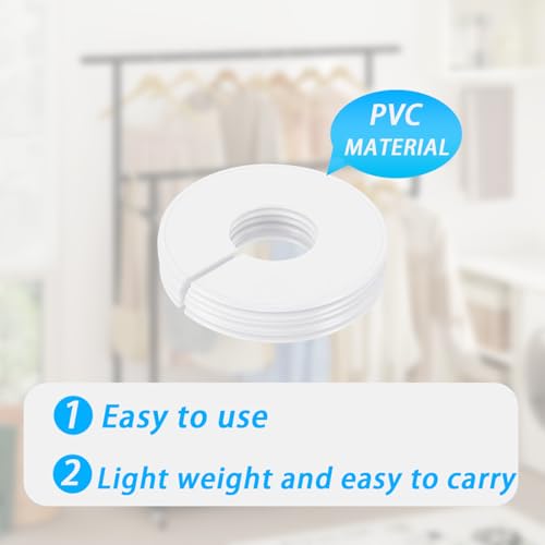 LMSAWK 20 Stück Baby Größentrenner Plastik, Größenringe für Kleiderständer, Schrankstangenteiler aus Kunststoff, stift Geeignet, Weiß