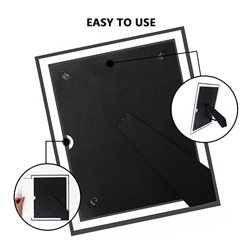 Vienrose 4 Pack 8X10 Picture Frame, Glass Photo Frames 8 By 10 Made Of High Definition Real Glass Display Pictures Horizontal Or Vertical For Table #TOP2