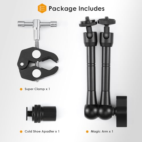 Tarion MAGICARM-13IN Magic Arm With Super Clamp - 11In/28Cm Adjustable Articulating Friction Camera Mount & Clamp thumb #7