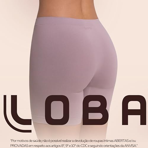 Kit 2 Calcinhas Boxer Alongada Sem Costura Shorts Loba by Lupo Feminina, 2 Rosa Queimado, GG