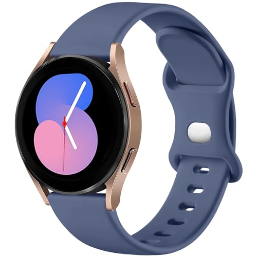 Lerobo Band Compatible with Samsung Galaxy Watch 7/6/5/4 Band/Active2 40mm 44mm,Galaxy Watch 3 41mm,Galaxy Watch 42mm Classic/Gear Sport SmartWatch,20mm Silicone Watchband Sport Strap for wo
