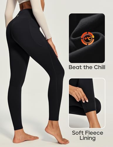 Heathyoga Fleece Lined Leggings Women with Pockets Thermal Leggings for Women Tummy Control Warm Winter Pants Yoga Pants2
