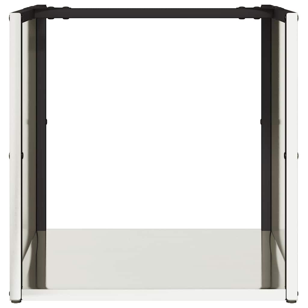 Brennholzregal Edelstahl 40x40x40 cm Kaminholzregal mit großem Fassungsvermögen, korrosionsbeständig, für Innen und Außen, Holzlager für Wohnzimmer, Terrasse, Garten, Ofen, Kamin