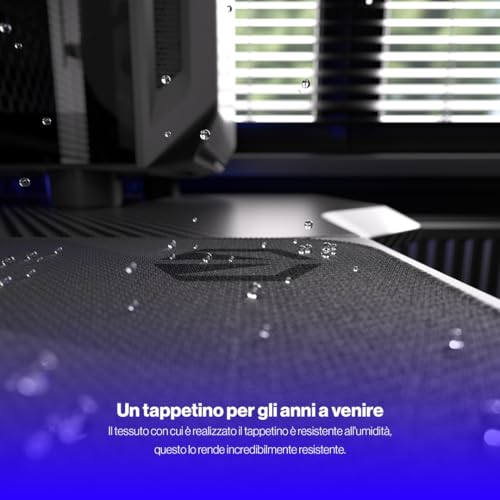 Endorfy Crystal Black L, Tappetino Per Mouse 450X400 Mm L, Guida Per Mouse Liscia, Bordo Stampato, Base In Gomma Antiscivolo, Design Elegante - 5