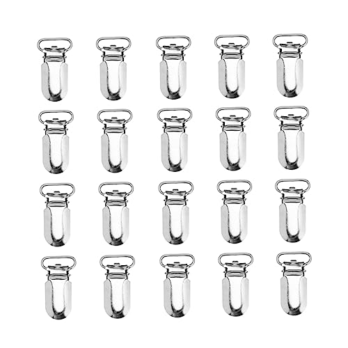 FRCOLOR 50 Pièces Clips Bretelles Durables avec Protection Plastique Accessoires Unisexes pour Pantalons et Créations Diy