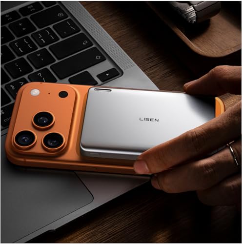 Image of LISEN for Magsafe Power Bank Battery Pack, Slim 10,000mAh Fast Charging Portable Charger, Qi2 15w Magnetic Power Bank Wireless Charger with 22.5w C Port Designed for iPhone 17 /16 /15 /14 /13 /12 Series