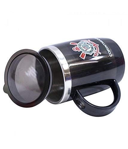 Caneca Térmica Com Tampa Corinthians 450ml Oficial