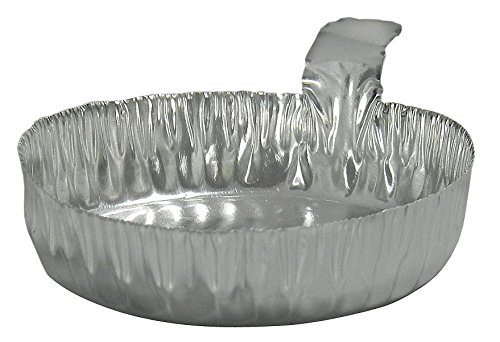 Qorpak MET-03105 Aluminum Weigh Dish, 43 mm Size (Pack of 1000)