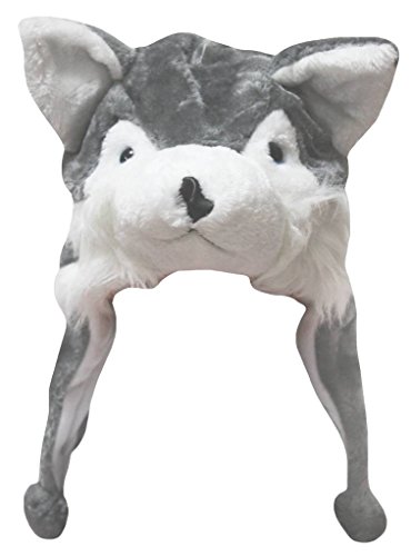 Petitebella Sled Dog Costume Hat (One Size, Gray)