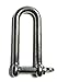 Stainless Steel 316 Long D Shackle 1/2" (12mm) Marine Grade Dee