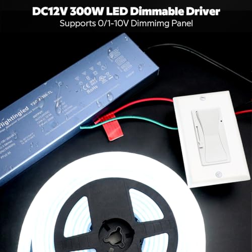 12VDC 300W 0/1-10V & TRIAC Dimmable LED Driver, UL-Listed IP67 Waterproof Power Supply, 110V AC to 12V Low Voltage Transformer for LED Strip Lights, Landscape, Underwater, Fountain & Wall Wash Lights by SuperlightingLED - Image 4