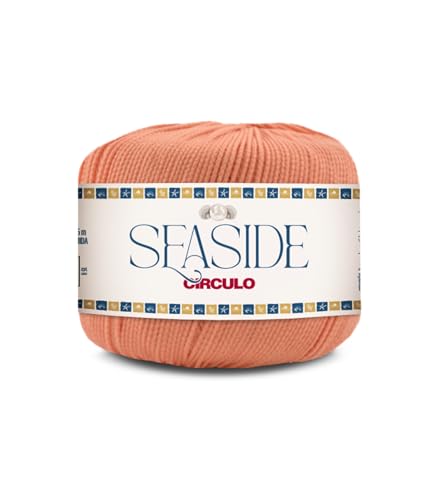 CIRCULO Seaside Yarn, perfecto para ropa de playa, bikinis y coberturas, secado rápido y ligero, peso de dedos, 100% poliamida, 180.4 yardas, 50 g (3318 - Coral)