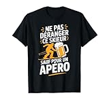 tee shirt skinhead femme Ski, Skieur, Bière, Apéro, Humour Ski, Humoristique Ski, Pour Un Skieur