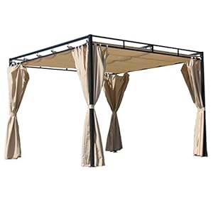 QUICK STAR vervangend dak voor plat dak Pergola Firenze 3x3m pergoladak overtrek zand