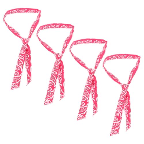 Happyyami 4 Piezas Bufanda Refrescante para El Cuello Dispensador De Húmedas Más Cálido Portátil Enfriamiento del Cuello Equipo Pañuelo Toallas De Golf Gel Rojo Poliéster Algodón
