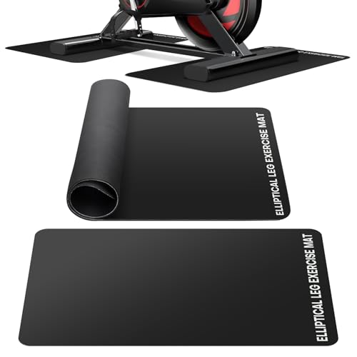 Image of Under Desk Elliptical Mat - Non-Slip Exercise Equipment for Peloton Bike, Small Exercise Mat for Desk Workout Equipment