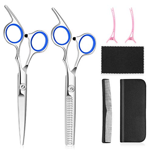Preisvergleich Produktbild 2020 Professionell Haarschere Set,Friseurscheren,Haarschere,Haarsch... Friseurscheren mit Einseitiger Mikroverzahnung,Perfekter Profi Effilierschere für Damen,Herren und Kinder