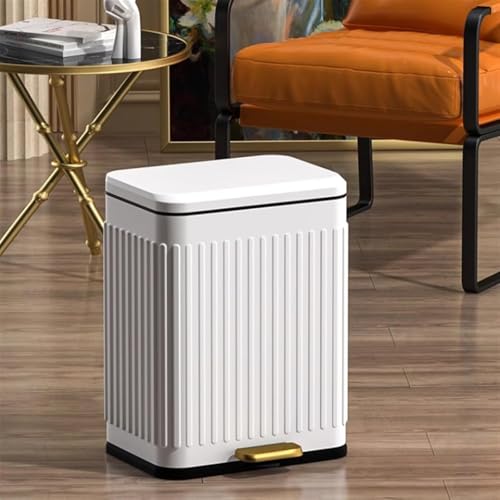 Bote de basura retro de acero inoxidable para un baño elegante 7