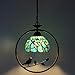 ZYLINX Tiffany Stained Glass Pendant Lamp with Bird Hanging Light Chandelier in Multicolor with Adjustable Hanging Cord for Dining Room Bedroom Restaurant (Ear of Wheat)