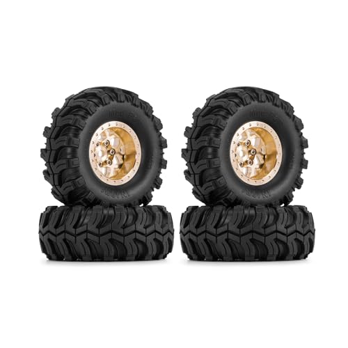 Pneus Mud Paw INJORA 1.0 avec roues en laiton lesté pour crawler RC de précision