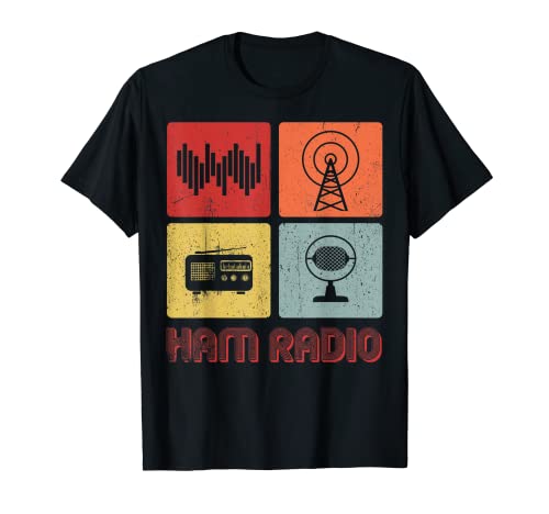 Photo de Ham Radio 4 box design pour les opérateurs radio Ham T-Shirt