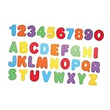 SAFIGLE お風呂用 知育フォーム アルファベットと数字 教育番号0-9 英語A-Z 数を数えるおもちゃ 36枚セット 7.5×6.0×0.5cm 柔らかい手触り 子供向け 学習 マルチカラー