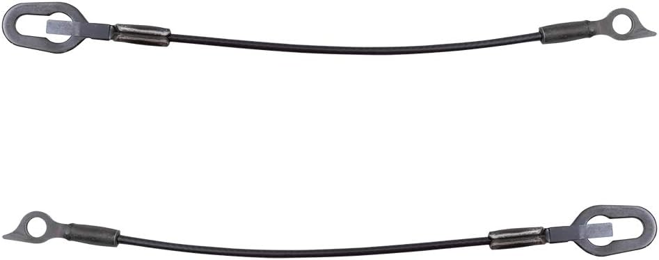Brock Replacement Driver and Passenger Rear Tailgate Cables Compatible with 1987-2010 Dakota Pickup Truck 55174827AC 55174826AC