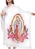 Chal de la Virgen María para mujer, bufanda suave, manta, regalos de la Virgen de Guadalupe 2