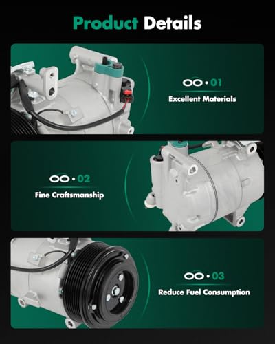 Image of SCITOO AC Compressor for Honda for Civic 2.0L 2016-2021 | Fast Cooling, Ultra Low Noise (≤72 dB)Air Conditioner Compressor with Clutch, Easy Installation, 141333 141333NC 6513298