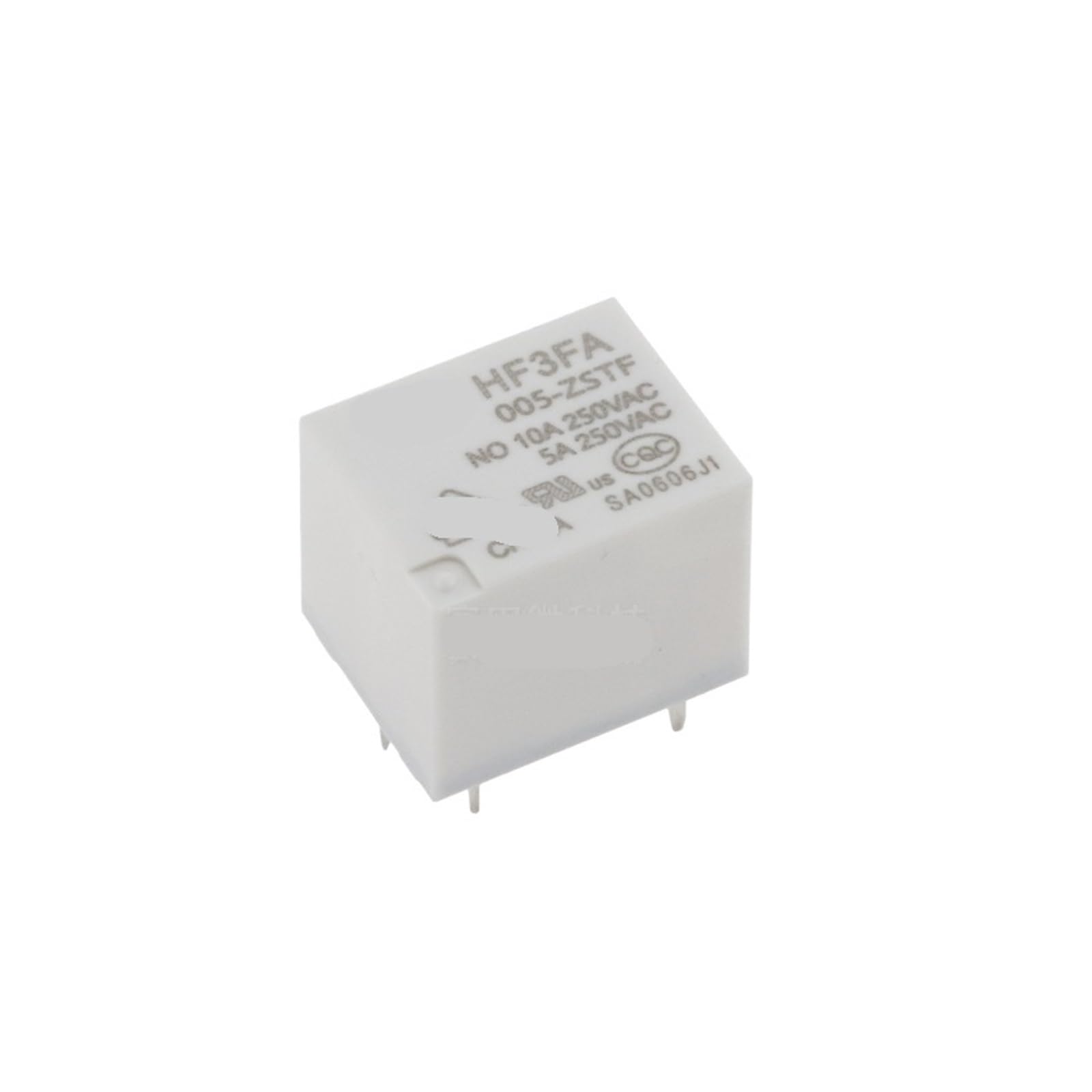 Relais HF3FA-005-ZSTF 5VDC isolant blanc 5 broches 10A250VAC