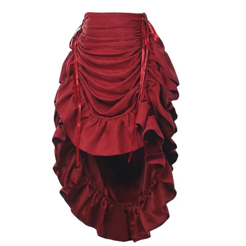 Jupe Steampunk Taille Haute Confortable pour Déguisement Pirate Femme