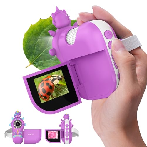 Microscopio digital para niños, miniscopio de mano – Pantalla 4K de 2 pulgadas recargable 1000X Mini bolsillo portátil lupa edu aprendizaje ciencia juguete regalo con diapositivas kit 4-12 niños