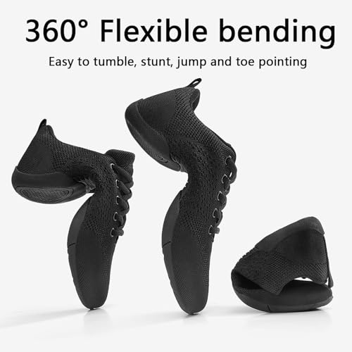 Image of Cheerleading Shoes for Girls Women Dance Cheer Sneakers Tumbling Exercise Aerobic Fitness Training