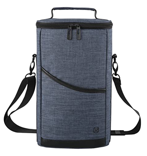 ALLCAMP Insulated 2-Bottle Wine Tote Carrier