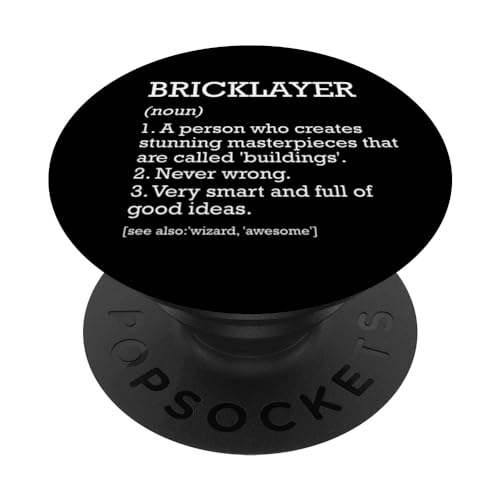 Bricklayer Job Definition Personalized Funny Bricklayer PopSockets Swappable PopGrip