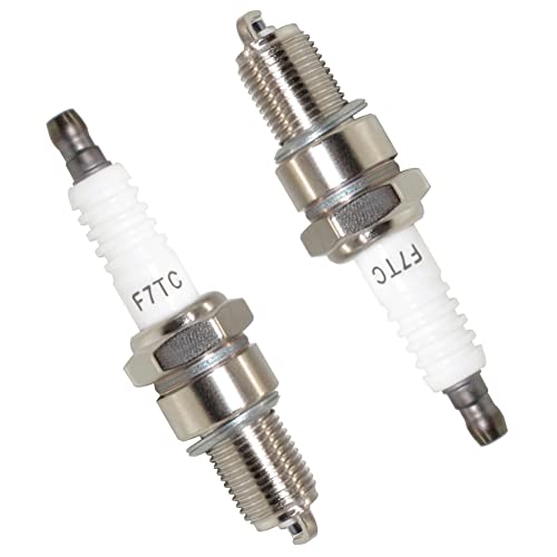 ANPTGHT F7TC Spark Plug for GX120 GX160 GX200 GX240 GX270 GX340 GX390 Generator Lawnmower Tractor Rototiller Water Pump Mini Bike Tillage Polishing Machine (2pcs)
